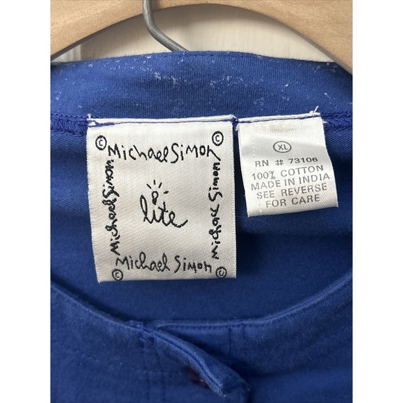 Vintage Michael Simon Women’s XL Skiing Embroidered Cardigan and Skirt SET Blue - Picture 8 of 11